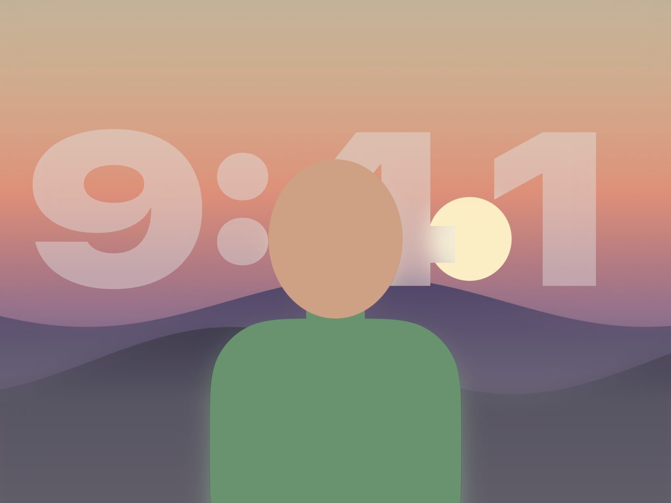 The time, behind the picture: The clock sits behind whoever is in the photo.